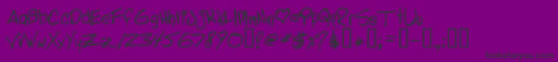 LindasLament Font – Black Fonts on Purple Background