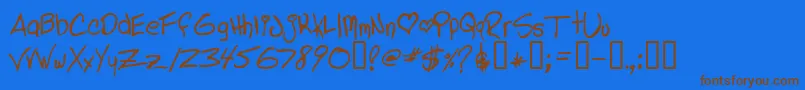 Шрифт LindasLament – коричневые шрифты на синем фоне