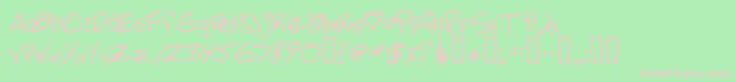 Шрифт LindasLament – розовые шрифты на зелёном фоне