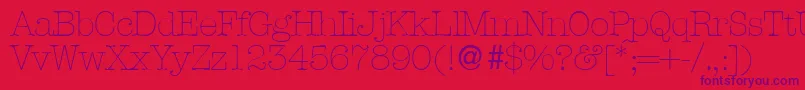 AmbientelightdbNormal Font – Purple Fonts on Red Background