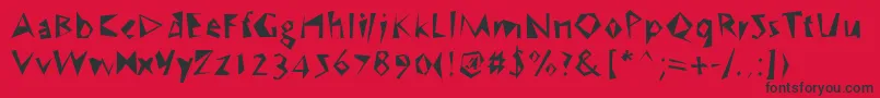 Saiba mais sobre a fonte WcSpeedBta Fonte WcSpeedBta – fontes pretas em um fundo vermelho