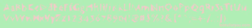 WcSpeedBta Font – Pink Fonts on Green Background