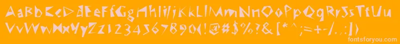 WcSpeedBta Font – Pink Fonts on Orange Background