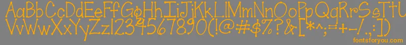Jandascrapgirldots Font – Orange Fonts on Gray Background