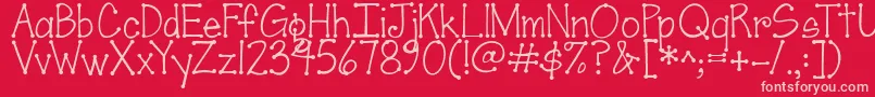 Police Jandascrapgirldots – polices roses sur fond rouge
