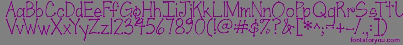 Jandascrapgirldots-Schriftart – Violette Schriften auf grauem Hintergrund