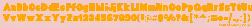 BaltarRegular Font – Orange Fonts on Pink Background