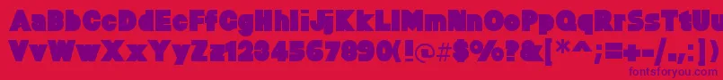 BaltarRegular Font – Purple Fonts on Red Background