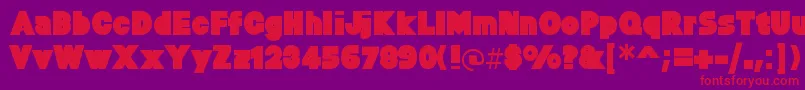 BaltarRegular Font – Red Fonts on Purple Background