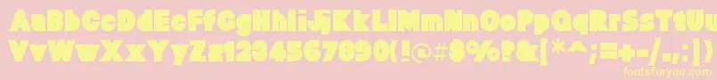 BaltarRegular Font – Yellow Fonts on Pink Background