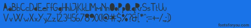 Cymof Font – Black Fonts on Blue Background