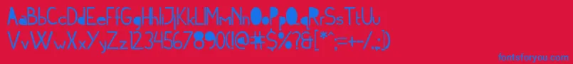 More about Cymof Font Cymof Font – Blue Fonts on Red Background