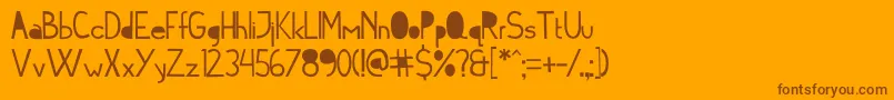 Cymof Font – Brown Fonts on Orange Background