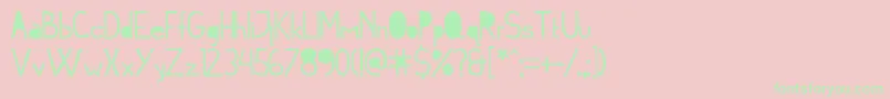 Cymof Font – Green Fonts on Pink Background