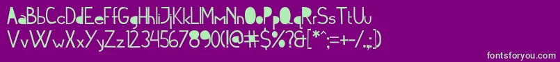 Cymof Font – Green Fonts on Purple Background