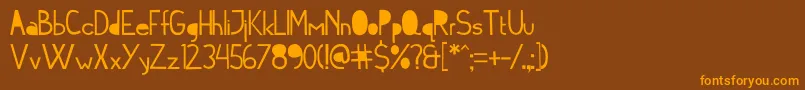 Cymof Font – Orange Fonts on Brown Background