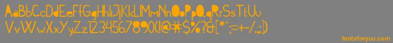 Cymof Font – Orange Fonts on Gray Background