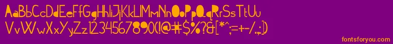 Cymof Font – Orange Fonts on Purple Background