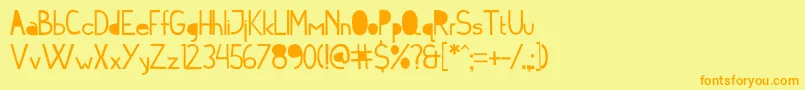 Cymof Font – Orange Fonts on Yellow Background