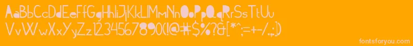 Cymof Font – Pink Fonts on Orange Background