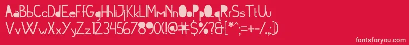 Cymof Font – Pink Fonts on Red Background