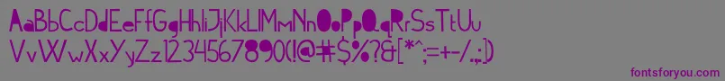 Cymof-Schriftart – Violette Schriften auf grauem Hintergrund