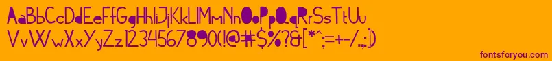 Cymof Font – Purple Fonts on Orange Background
