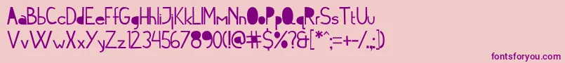 Cymof Font – Purple Fonts on Pink Background