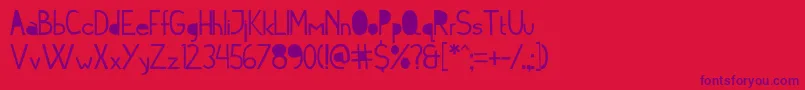 Cymof Font – Purple Fonts on Red Background