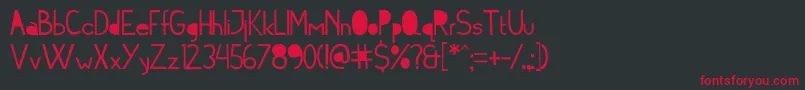 Cymof Font – Red Fonts on Black Background