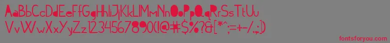 Cymof Font – Red Fonts on Gray Background