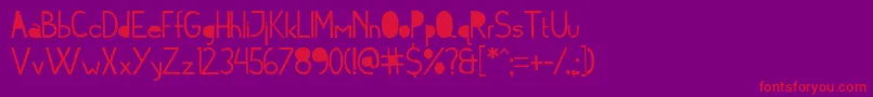 Cymof Font – Red Fonts on Purple Background