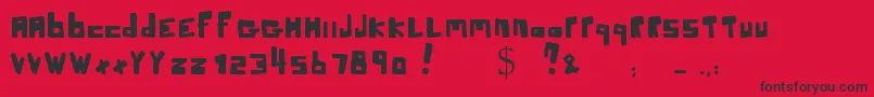 Crookers Font – Black Fonts on Red Background
