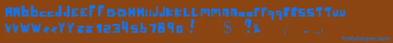 Crookers Font – Blue Fonts on Brown Background