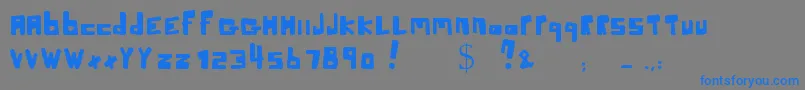 Crookers Font – Blue Fonts on Gray Background