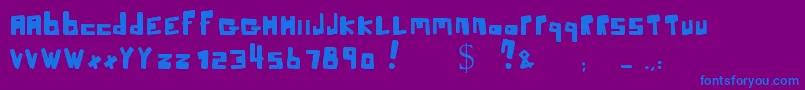 Crookers Font – Blue Fonts on Purple Background