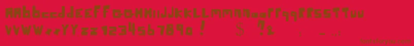 Crookers Font – Brown Fonts on Red Background