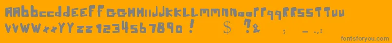 Crookers Font – Gray Fonts on Orange Background