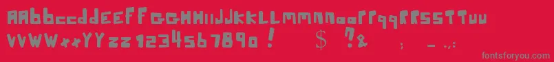 Crookers Font – Gray Fonts on Red Background