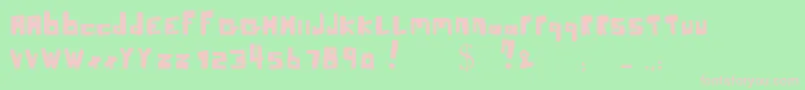 Crookers Font – Pink Fonts on Green Background