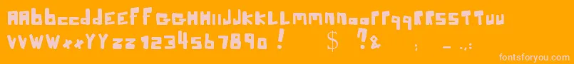 Crookers Font – Pink Fonts on Orange Background