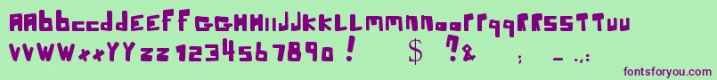 Crookers Font – Purple Fonts on Green Background