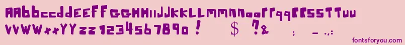 Crookers Font – Purple Fonts on Pink Background