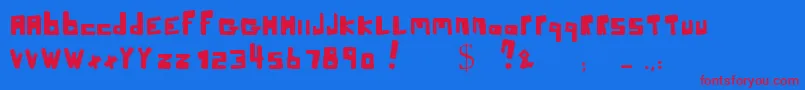 Crookers Font – Red Fonts on Blue Background