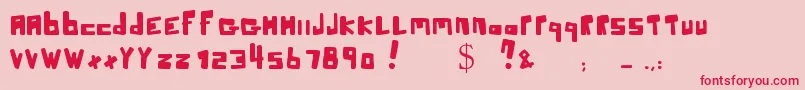Crookers Font – Red Fonts on Pink Background