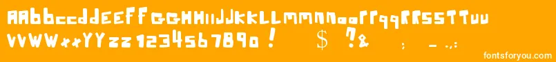 Crookers Font – White Fonts on Orange Background