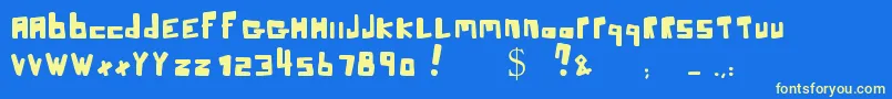 Crookers Font – Yellow Fonts on Blue Background