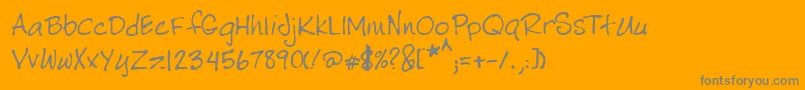 TwentyRegular-Schriftart – Graue Schriften auf orangefarbenem Hintergrund