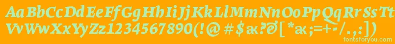 Подробнее о шрифте LeksaproBlackItalic Шрифт LeksaproBlackItalic – зелёные шрифты на оранжевом фоне