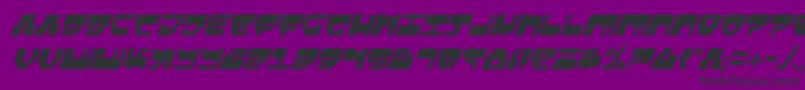 Шрифт LoveladiesCondensedItalic – чёрные шрифты на фиолетовом фоне